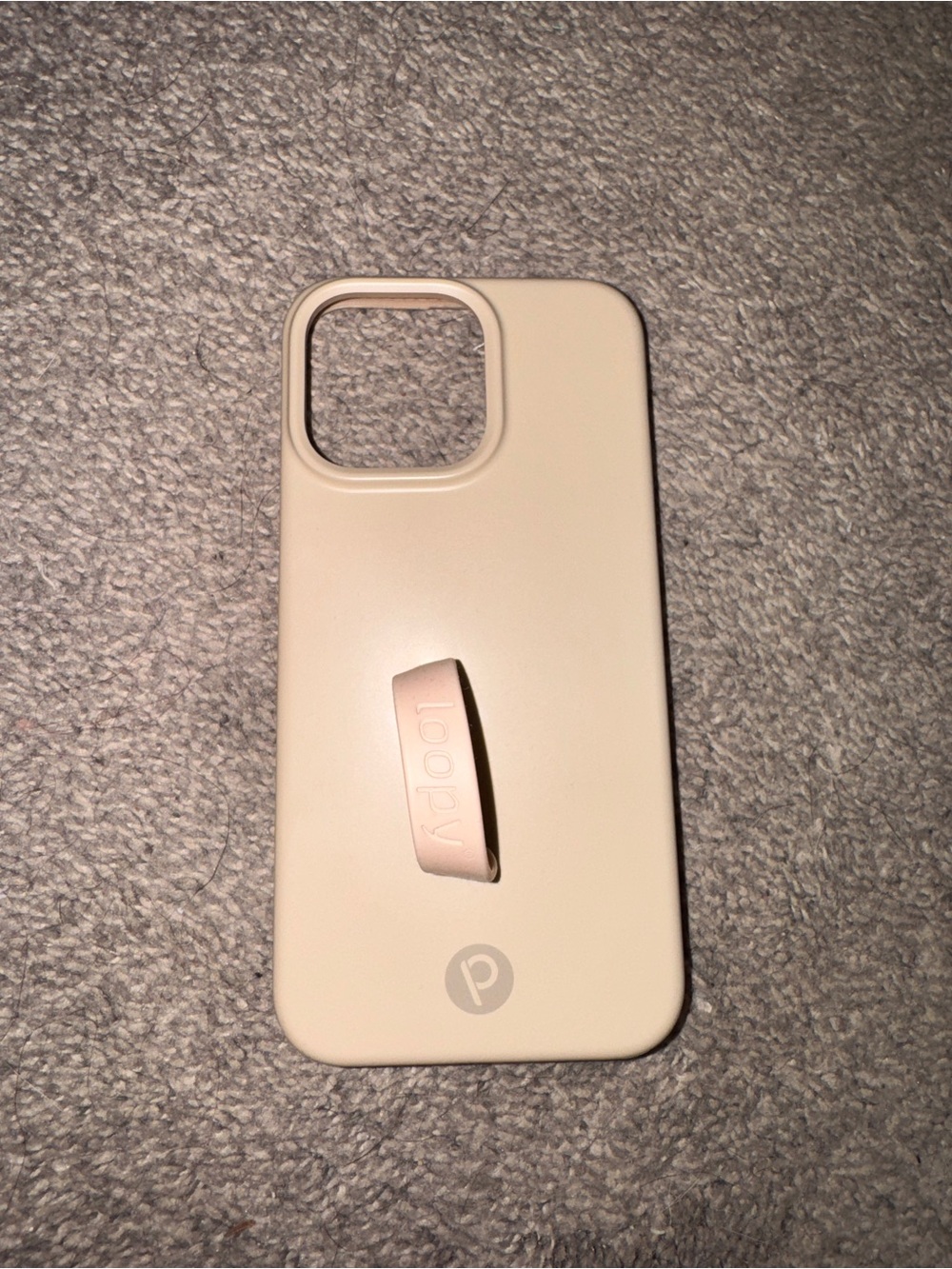 Loopy Case Beige Phone Case with Integrated Loop Strap